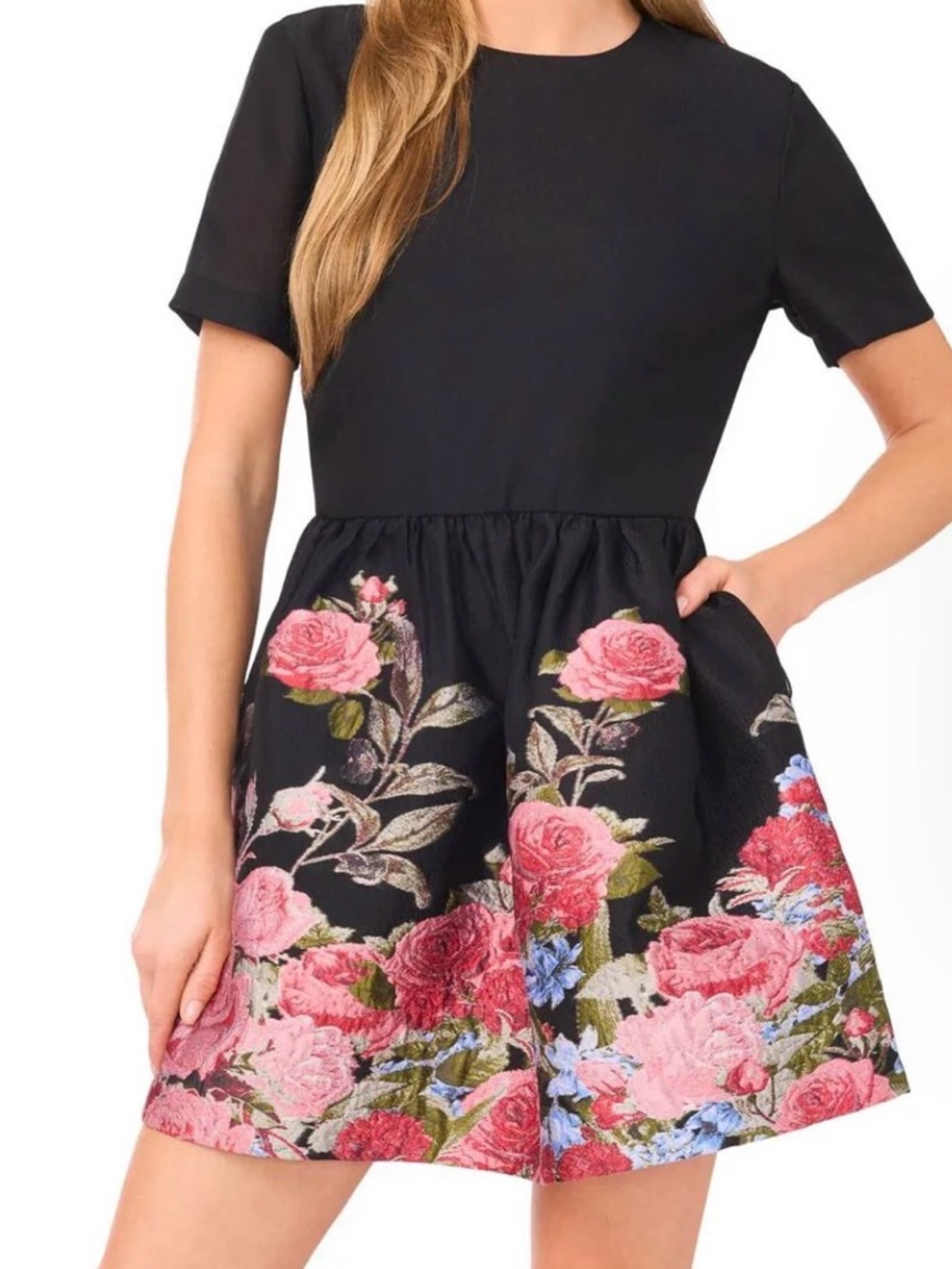 Ted Baker Brocina Cap Sleeve Floral Dress